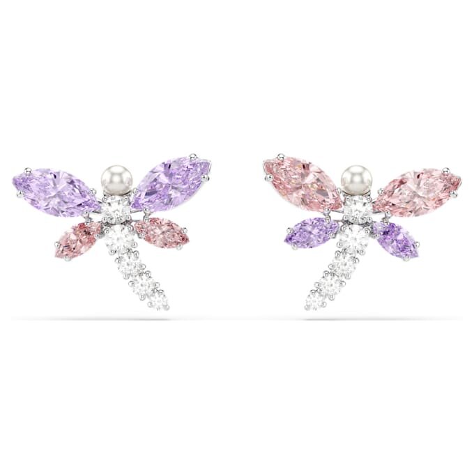 Boucles d’oreilles Ariana Grande X Swarovski, tailles variées, libellule, multicolores, plaquées rhodium Boucles d’oreilles Ariana Grande X Swarovski, tailles variées, libellule, multicolores, plaquées rhodium
