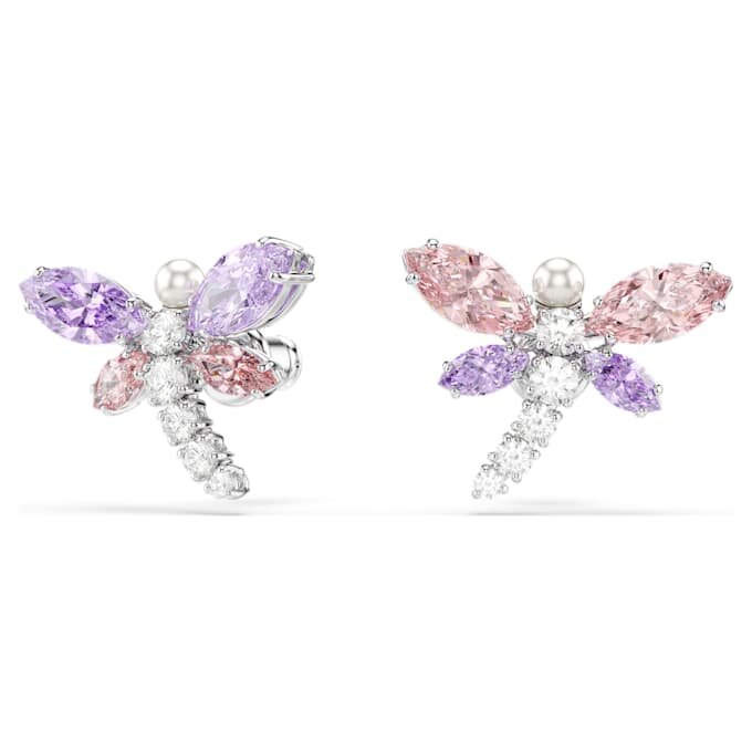 Boucles d’oreilles Ariana Grande X Swarovski, tailles variées, libellule, multicolores, plaquées rhodium Boucles d’oreilles Ariana Grande X Swarovski, tailles variées, libellule, multicolores, plaquées rhodium