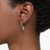 Boucles d’oreilles Chroma en forme de goutte, taille poire, vertes, plaquées or Boucles d’oreilles Chroma en forme de goutte, taille poire, vertes, plaquées or