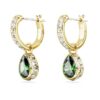 Boucles d’oreilles Chroma en forme de goutte, taille poire, vertes, plaquées or Boucles d’oreilles Chroma en forme de goutte, taille poire, vertes, plaquées or