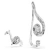 Boucles d’oreilles à clip Ariana Grande X Swarovski : design asymétrique, perle en cristal, taille baguette, blanc, plaqué rhodium Boucles d’oreilles à clip Ariana Grande X Swarovski : design asymétrique, perle en cristal, taille baguette, blanc, plaqué rhodium