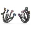 Boucles d’oreilles à clip Matrix, tailles variées, bouquet, multicolores, plaquées ruthénium