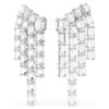 Boucles d’oreilles à clip Millenia, taille octogonale, style lustre, blanches, plaquées rhodium Boucles d’oreilles à clip Millenia, taille octogonale, style lustre, blanches, plaquées rhodium