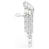 Boucles d’oreilles à clip Millenia, taille octogonale, style lustre, blanches, plaquées rhodium Boucles d’oreilles à clip Millenia, taille octogonale, style lustre, blanches, plaquées rhodium