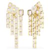Boucles d’oreilles à clip Millenia, taille octogonale, style lustre, violet, plaquées or Boucles d’oreilles à clip Millenia, taille octogonale, style lustre, violet, plaquées or