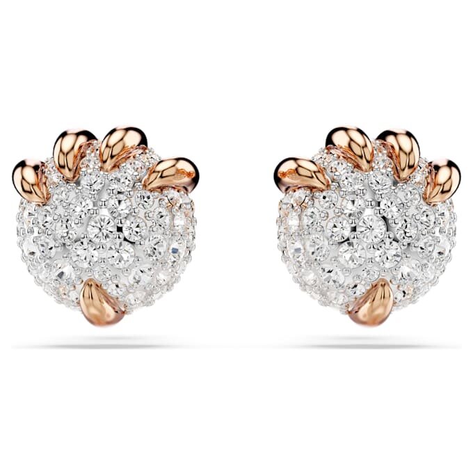 Boucles d’oreilles à clous « Dragon et Phénix » – Griffe de dragon, blanches, plaquées or rose Boucles d’oreilles à clous « Dragon et Phénix » – Griffe de dragon, blanches, plaquées or rose