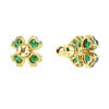 Boucles d’oreilles à clous Idyllia « Trèfle », vert, plaqué or Boucles d’oreilles à clous Idyllia « Trèfle », vert, plaqué or