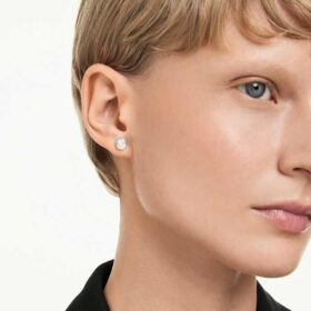 Boucles d’oreilles à clous octogonales, diamants synthétiques 1,0 ct au total, forme octogonale, or blanc 14 carats