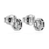 Boucles d’oreilles à clous octogonales, diamants synthétiques 1,0 ct au total, forme octogonale, or blanc 14 carats Boucles d’oreilles à clous octogonales, diamants synthétiques 1,0 ct au total, forme octogonale, or blanc 14 carats