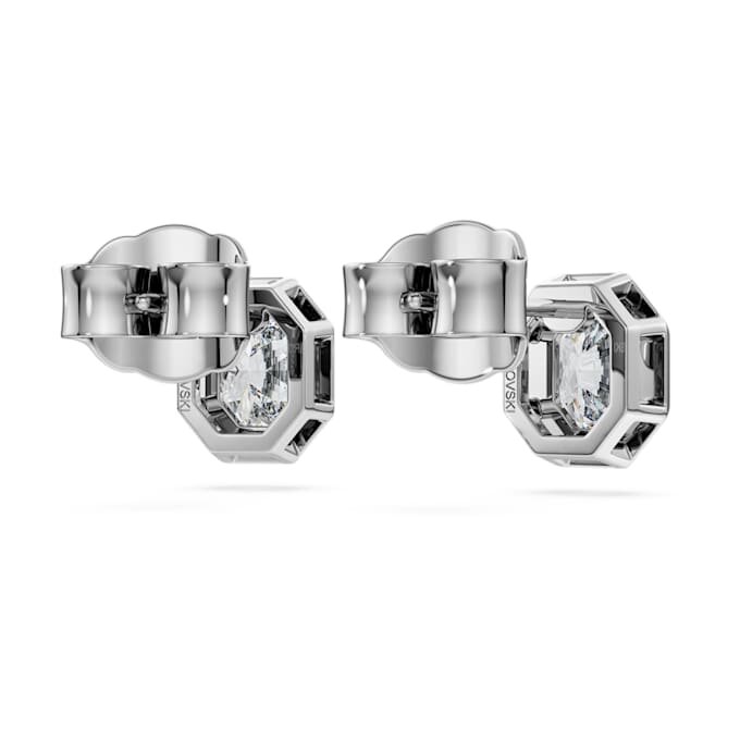 Boucles d’oreilles à clous octogonales, diamants synthétiques 1,0 ct au total, forme octogonale, or blanc 14 carats Boucles d’oreilles à clous octogonales, diamants synthétiques 1,0 ct au total, forme octogonale, or blanc 14 carats