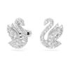 Boucles d’oreilles clous « Swan » : cygne, blanc, plaqué rhodium Boucles d’oreilles clous « Swan » : cygne, blanc, plaqué rhodium
