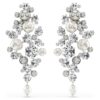 Boucles d’oreilles Constella : perles de cristal, taille ronde, blanches, plaquées rhodium Boucles d’oreilles Constella : perles de cristal, taille ronde, blanches, plaquées rhodium