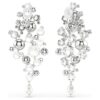 Boucles d’oreilles Constella : perles de cristal, taille ronde, blanches, plaquées rhodium Boucles d’oreilles Constella : perles de cristal, taille ronde, blanches, plaquées rhodium