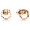 Boucles d’oreilles Constella, taille ronde, blanches, plaquées or rose Boucles d’oreilles Constella, taille ronde, blanches, plaquées or rose