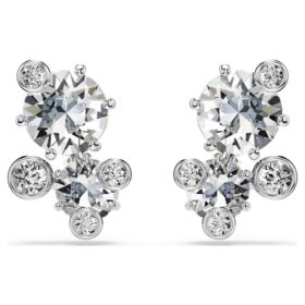 Boucles d’oreilles Constella, taille ronde, blanches, plaquées rhodium Boucles d’oreilles Constella, taille ronde, blanches, plaquées rhodium
