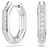 Boucles d’oreilles créoles Dextera, forme octogonale, taille ronde, petites, blanches, plaquées rhodium Boucles d’oreilles créoles Dextera, forme octogonale, taille ronde, petites, blanches, plaquées rhodium