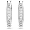 Boucles d’oreilles créoles Dextera, forme octogonale, taille ronde, petites, blanches, plaquées rhodium Boucles d’oreilles créoles Dextera, forme octogonale, taille ronde, petites, blanches, plaquées rhodium