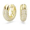 Boucles d’oreilles créoles Dextera, petites, blanches, plaquées or Boucles d’oreilles créoles Dextera, petites, blanches, plaquées or