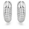 Boucles d’oreilles créoles Dextera, petites, blanches, plaquées rhodium Boucles d’oreilles créoles Dextera, petites, blanches, plaquées rhodium