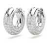 Boucles d’oreilles créoles Dextera, petites, blanches, plaquées rhodium Boucles d’oreilles créoles Dextera, petites, blanches, plaquées rhodium