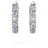Boucles d’oreilles créoles Eternity, diamants synthétiques 0,1 ct au total, forme ronde, petites, or blanc 14 carats Boucles d’oreilles créoles Eternity, diamants synthétiques 0,1 ct au total, forme ronde, petites, or blanc 14 carats