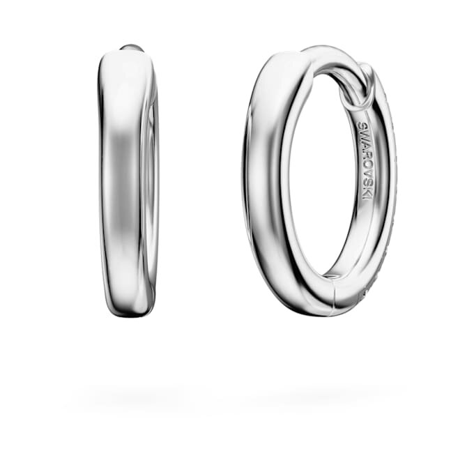 Boucles d’oreilles créoles Eternity, diamants synthétiques 0,1 ct au total, forme ronde, petites, or blanc 14 carats Boucles d’oreilles créoles Eternity, diamants synthétiques 0,1 ct au total, forme ronde, petites, or blanc 14 carats
