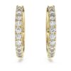 Boucles d’oreilles créoles Eternity, diamants synthétiques 0,5 ct au total, forme ronde, or jaune 14 carats Boucles d’oreilles créoles Eternity, diamants synthétiques 0,5 ct au total, forme ronde, or jaune 14 carats