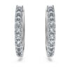 Boucles d’oreilles créoles Eternity, diamants synthétiques 0,56 ct au total, forme ronde, argent sterling Boucles d’oreilles créoles Eternity, diamants synthétiques 0,56 ct au total, forme ronde, argent sterling