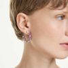 Boucles d’oreilles créoles Gema roses, plaquées rhodium Boucles d’oreilles créoles Gema roses, plaquées rhodium