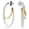Boucles d’oreilles créoles Hyperbola, taille ronde, taille moyenne, blanches, finition en métaux mélangés Boucles d’oreilles créoles Hyperbola, taille ronde, taille moyenne, blanches, finition en métaux mélangés