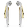 Boucles d’oreilles créoles Hyperbola, taille ronde, taille moyenne, blanches, finition en métaux mélangés Boucles d’oreilles créoles Hyperbola, taille ronde, taille moyenne, blanches, finition en métaux mélangés