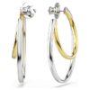 Boucles d’oreilles créoles Hyperbola, taille ronde, taille moyenne, blanches, finition en métaux mélangés Boucles d’oreilles créoles Hyperbola, taille ronde, taille moyenne, blanches, finition en métaux mélangés