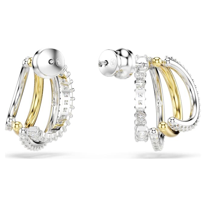 Boucles d’oreilles créoles Hyperbola, tailles variées, mini, blanches, finitions métalliques variées Boucles d’oreilles créoles Hyperbola, tailles variées, mini, blanches, finitions métalliques variées
