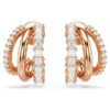 Boucles d’oreilles créoles Hyperbola, tailles variées, mini, blanches, plaquées or rose Boucles d’oreilles créoles Hyperbola, tailles variées, mini, blanches, plaquées or rose