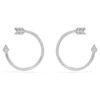 Boucles d’oreilles créoles Idyllia, tailles variées, flèches, blanches, plaquées rhodium Boucles d’oreilles créoles Idyllia, tailles variées, flèches, blanches, plaquées rhodium