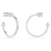 Boucles d’oreilles créoles Idyllia, tailles variées, flèches, blanches, plaquées rhodium Boucles d’oreilles créoles Idyllia, tailles variées, flèches, blanches, plaquées rhodium