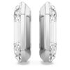 Boucles d’oreilles créoles Lucent, forme octogonale, petites, blanches Boucles d’oreilles créoles Lucent, forme octogonale, petites, blanches