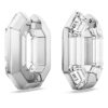 Boucles d’oreilles créoles Lucent, forme octogonale, petites, blanches Boucles d’oreilles créoles Lucent, forme octogonale, petites, blanches