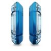 Boucles d’oreilles créoles Lucent, forme octogonale, petites, bleues