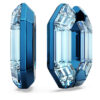 Boucles d’oreilles créoles Lucent, forme octogonale, petites, bleues