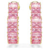 Boucles d’oreilles créoles Matrix, taille baguette, cœur, petites, roses, plaquées or Boucles d’oreilles créoles Matrix, taille baguette, cœur, petites, roses, plaquées or