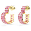 Boucles d’oreilles créoles Matrix, taille baguette, cœur, petites, roses, plaquées or Boucles d’oreilles créoles Matrix, taille baguette, cœur, petites, roses, plaquées or