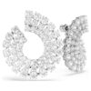 Boucles d’oreilles créoles Matrix, tailles rondes variées, blanches, plaquées rhodium Boucles d’oreilles créoles Matrix, tailles rondes variées, blanches, plaquées rhodium