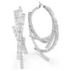 Boucles d’oreilles créoles Matrix, tailles variées, blanches, plaquées rhodium Boucles d’oreilles créoles Matrix, tailles variées, blanches, plaquées rhodium