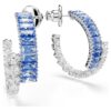 Boucles d’oreilles créoles Matrix, tailles variées, bleues, plaquées rhodium Boucles d’oreilles créoles Matrix, tailles variées, bleues, plaquées rhodium