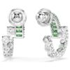 Boucles d’oreilles créoles Matrix, tailles variées, vertes, plaquées rhodium Boucles d’oreilles créoles Matrix, tailles variées, vertes, plaquées rhodium