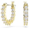 Boucles d’oreilles créoles Matrix Vittore, taille ronde, blanches, plaquées or Boucles d’oreilles créoles Matrix Vittore, taille ronde, blanches, plaquées or