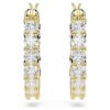 Boucles d’oreilles créoles Matrix Vittore, taille ronde, blanches, plaquées or Boucles d’oreilles créoles Matrix Vittore, taille ronde, blanches, plaquées or