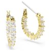 Boucles d’oreilles créoles Matrix Vittore, taille ronde, blanches, plaquées or Boucles d’oreilles créoles Matrix Vittore, taille ronde, blanches, plaquées or