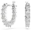 Boucles d’oreilles créoles Matrix Vittore, taille ronde, blanches, plaquées rhodium Boucles d’oreilles créoles Matrix Vittore, taille ronde, blanches, plaquées rhodium